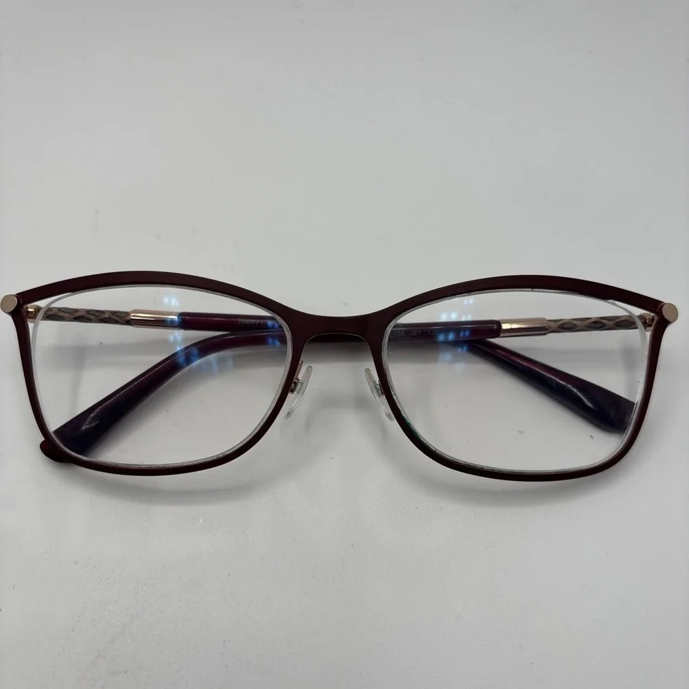 Jimmy Choo 134 J6Y Women's Red Butterfly Eyeglasses Frames 53-17 135 Italy #821